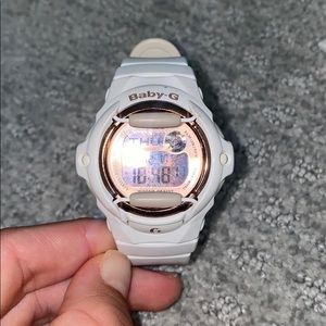 BABY-G Watch- white with gold accents